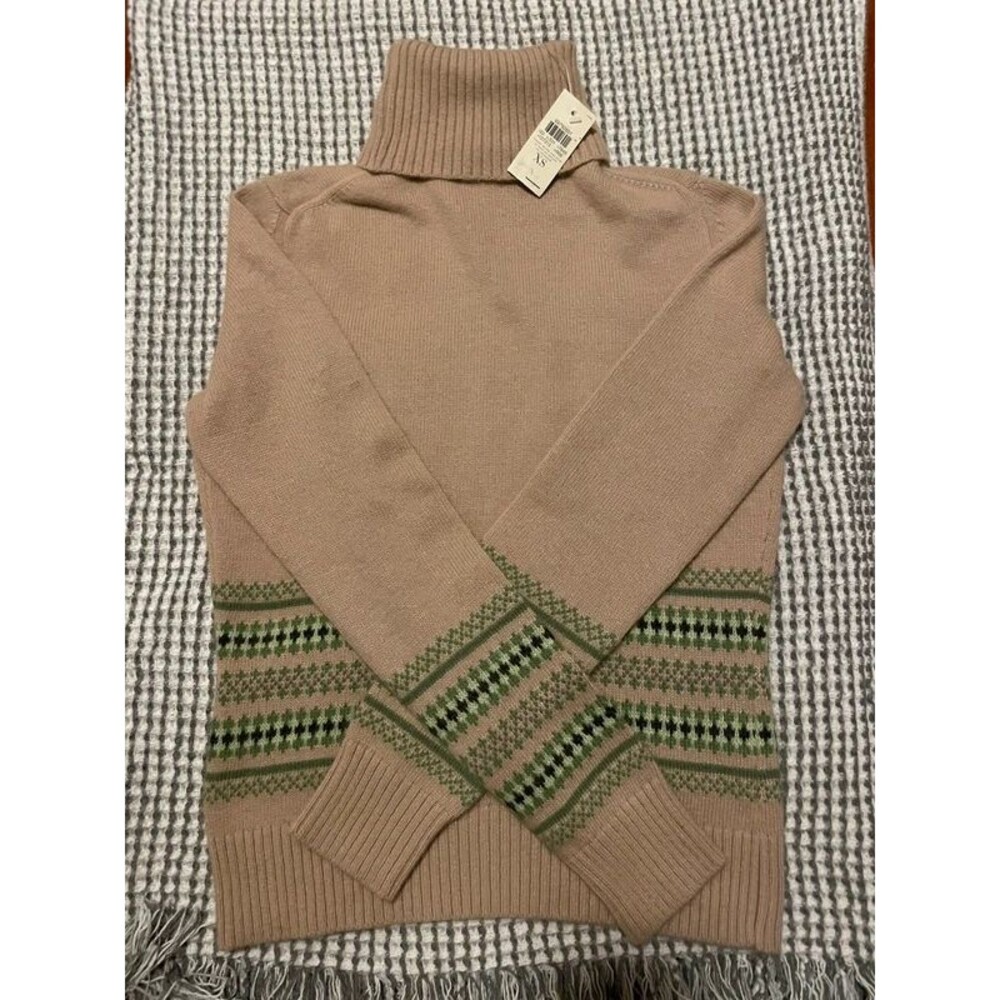 NEW Ann Taylor Angora Blend Fair Isle Turtleneck Sweater